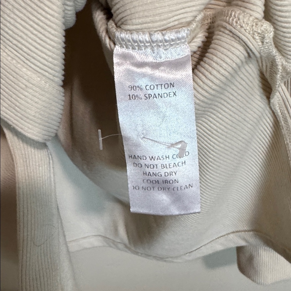 All:Row Cream Ribbed Shacket Medium - Picture 4 of 8